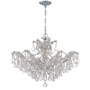 Crystorama - 4439-CH-CL-MWP - Six Light Chandelier - Maria Theresa - Polished Chrome