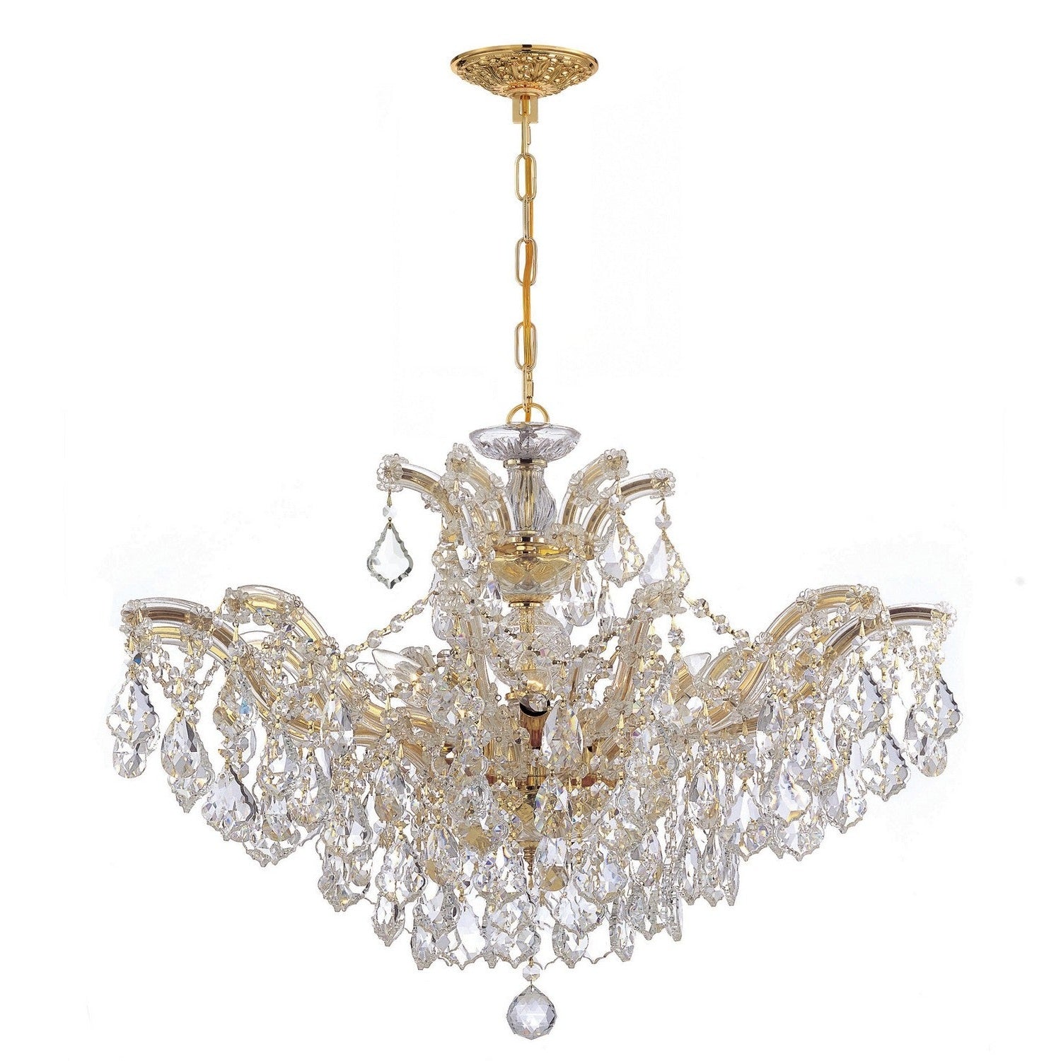 Crystorama - 4439-GD-CL-SAQ - Six Light Chandelier - Maria Theresa - Gold