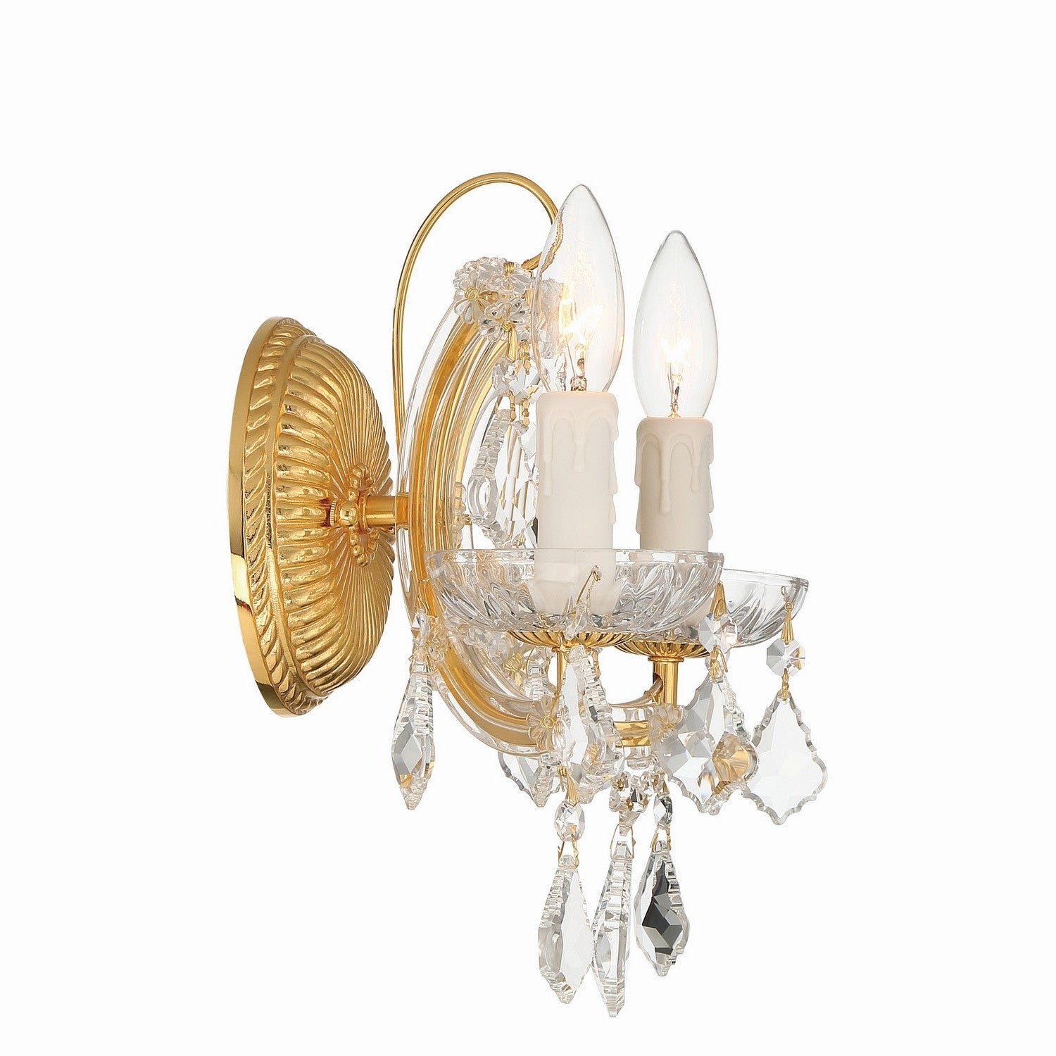 Crystorama - 4472-GD-CL-MWP - Two Light Wall Sconce - Maria Theresa - Gold