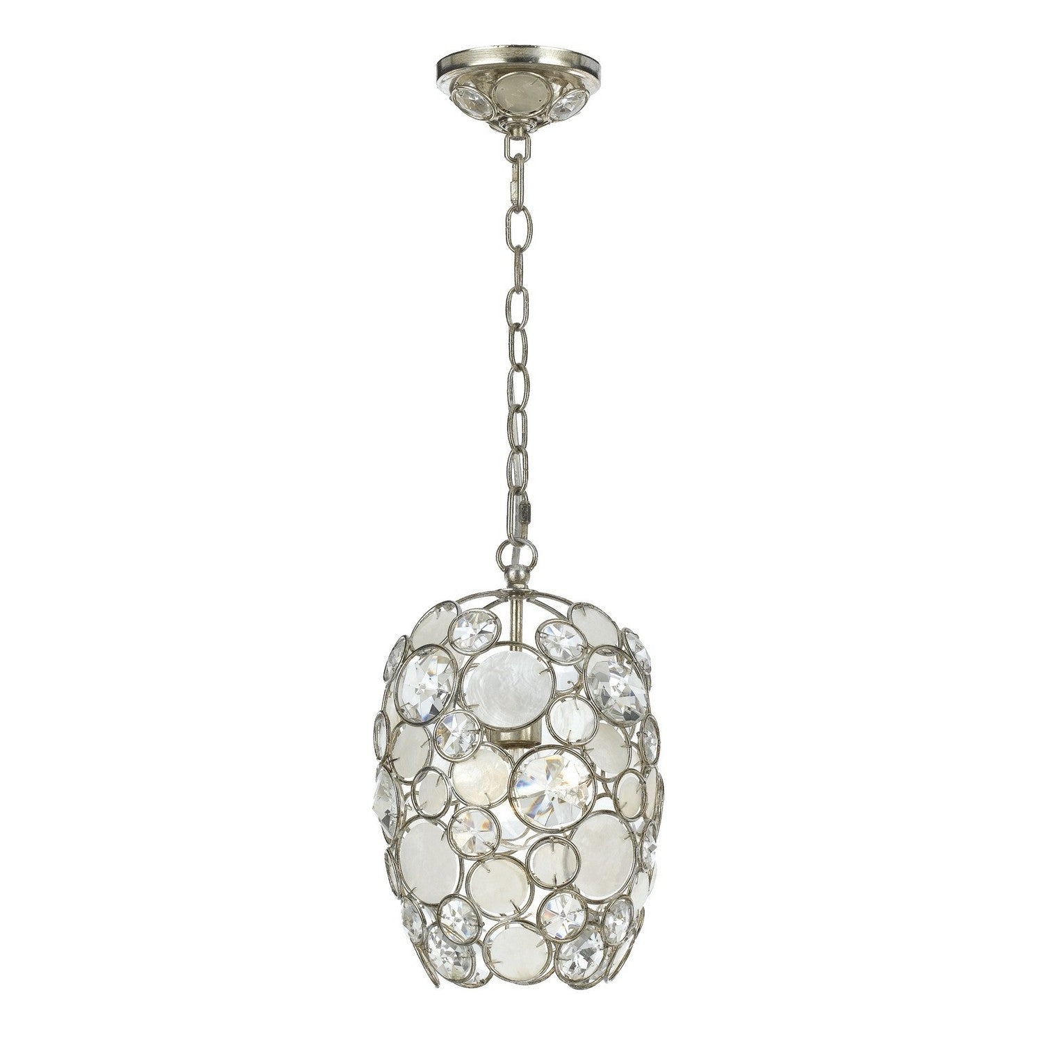 Crystorama - 523-SA - One Light Mini Chandelier - Palla - Antique Silver