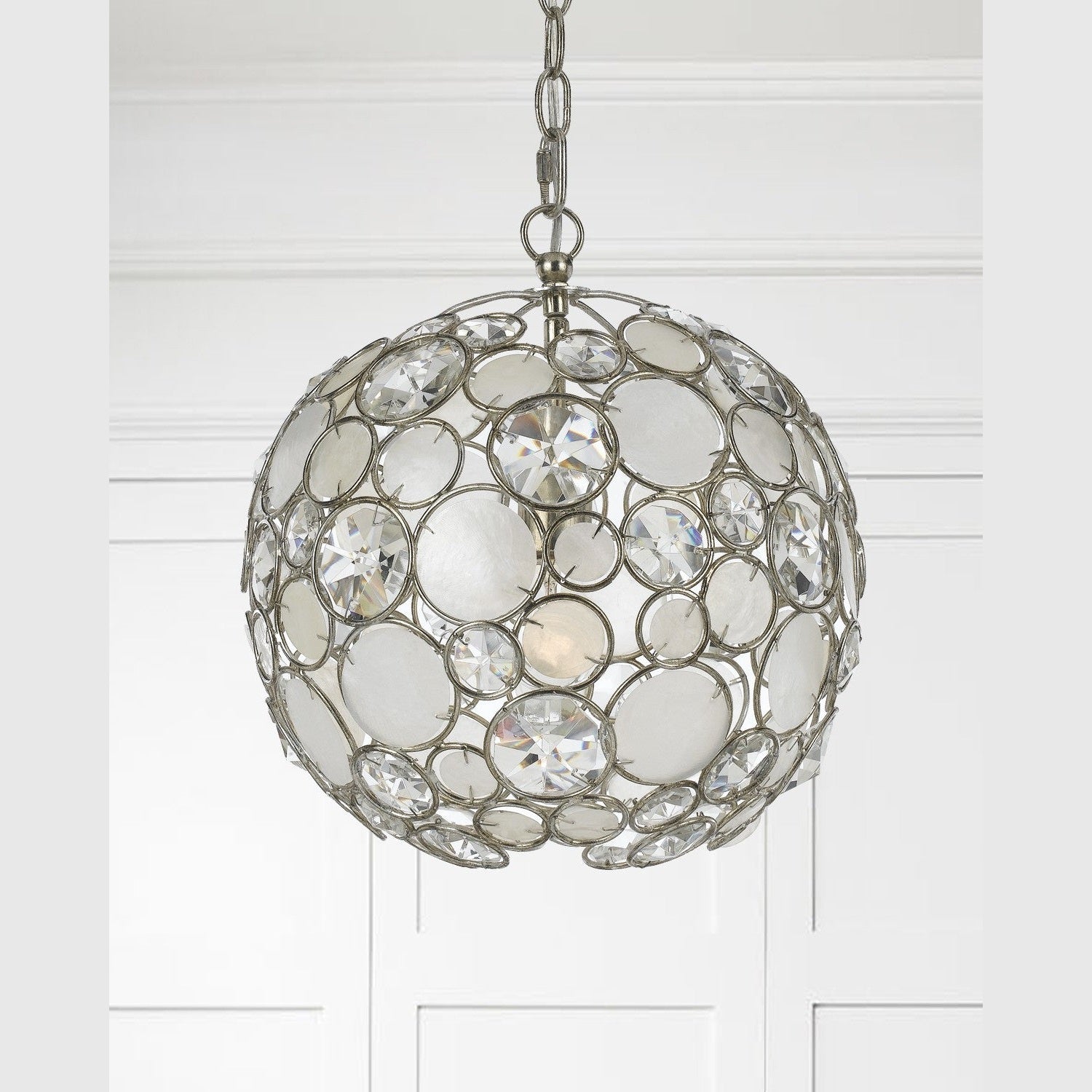 Crystorama - 527-SA - One Light Mini Chandelier - Palla - Antique Silver