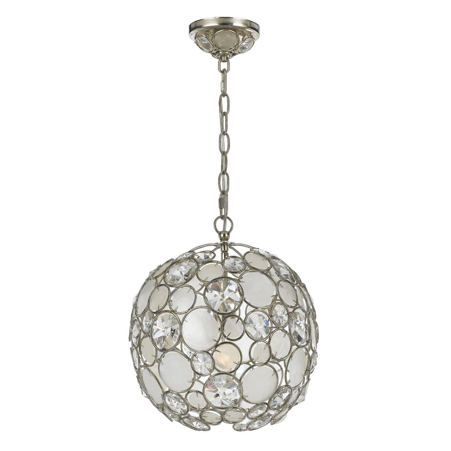 Crystorama - 527-SA - One Light Mini Chandelier - Palla - Antique Silver