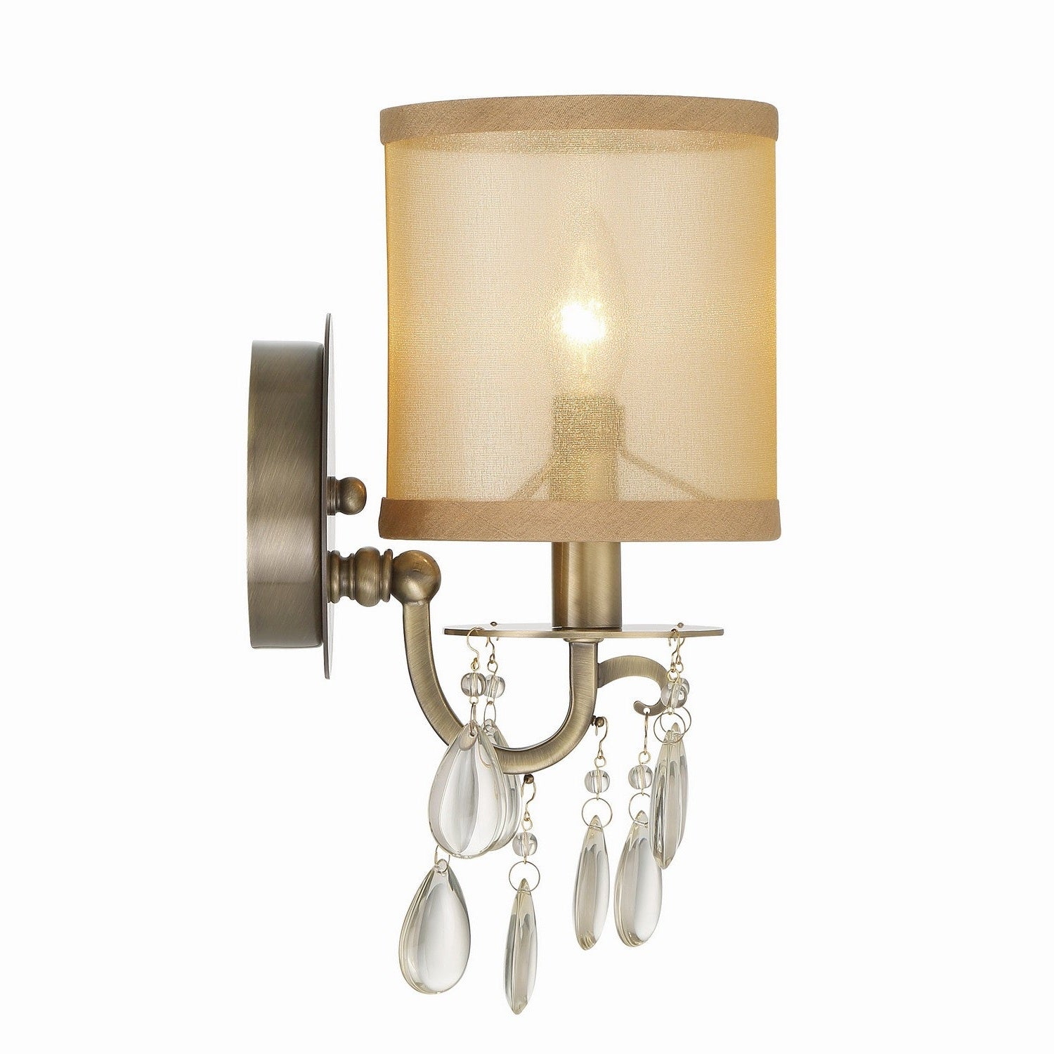 Crystorama - 5621-AB - One Light Wall Sconce - Hampton - Antique Brass