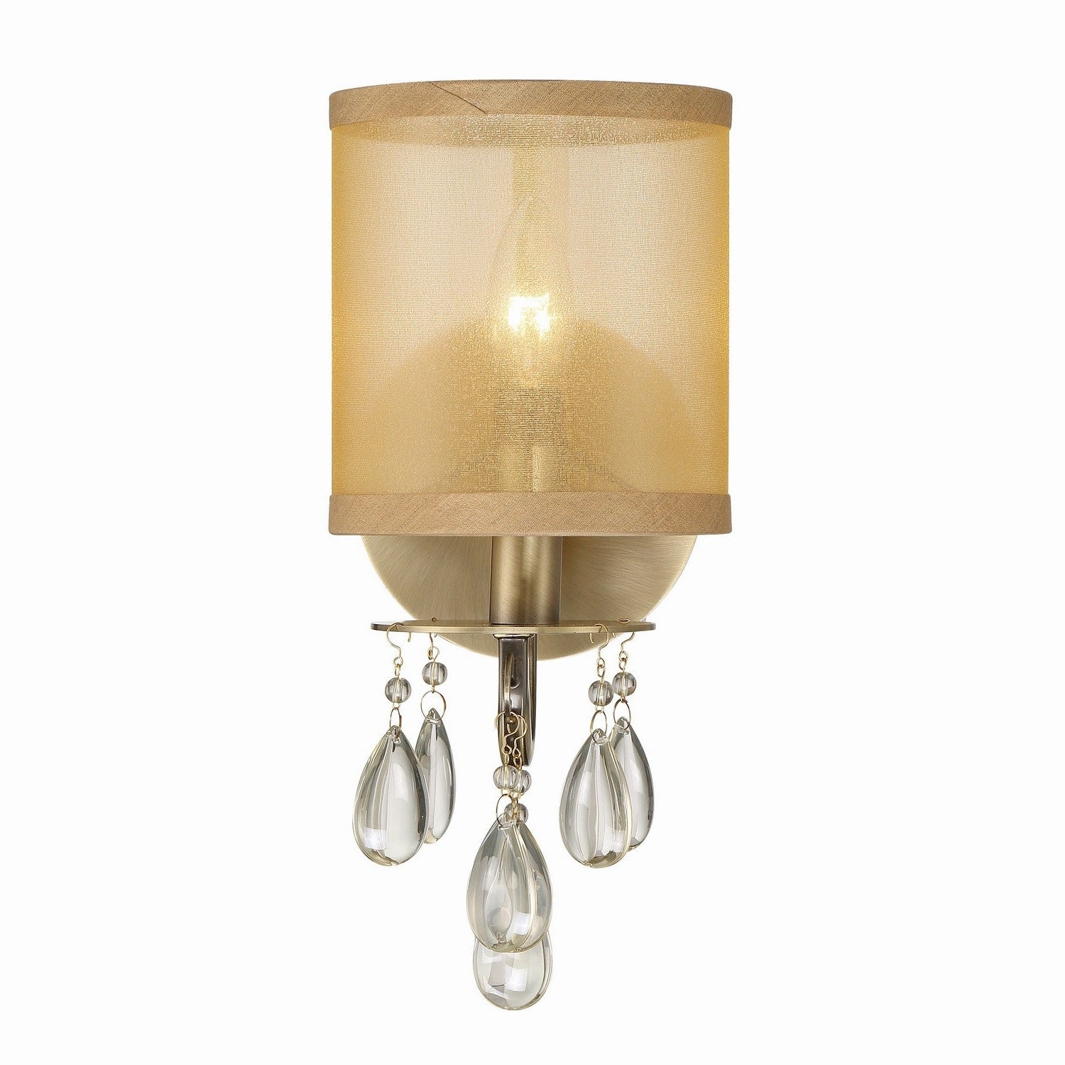 Crystorama - 5621-AB - One Light Wall Sconce - Hampton - Antique Brass