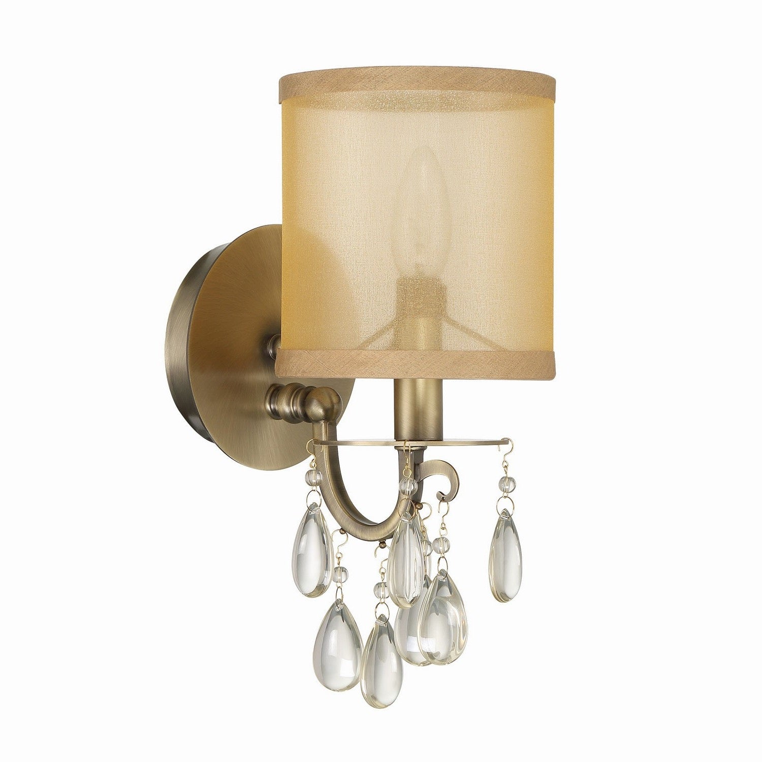 Crystorama - 5621-AB - One Light Wall Sconce - Hampton - Antique Brass