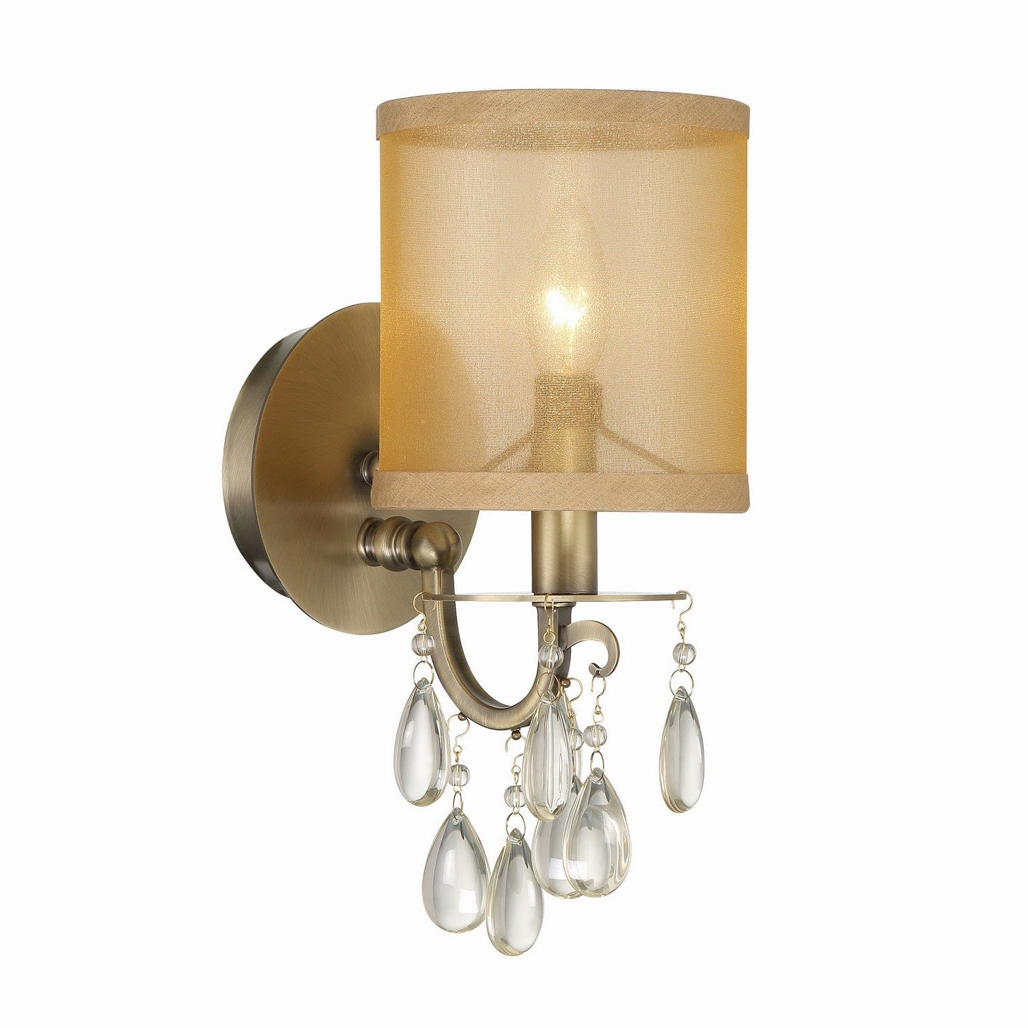 Crystorama - 5621-AB - One Light Wall Sconce - Hampton - Antique Brass