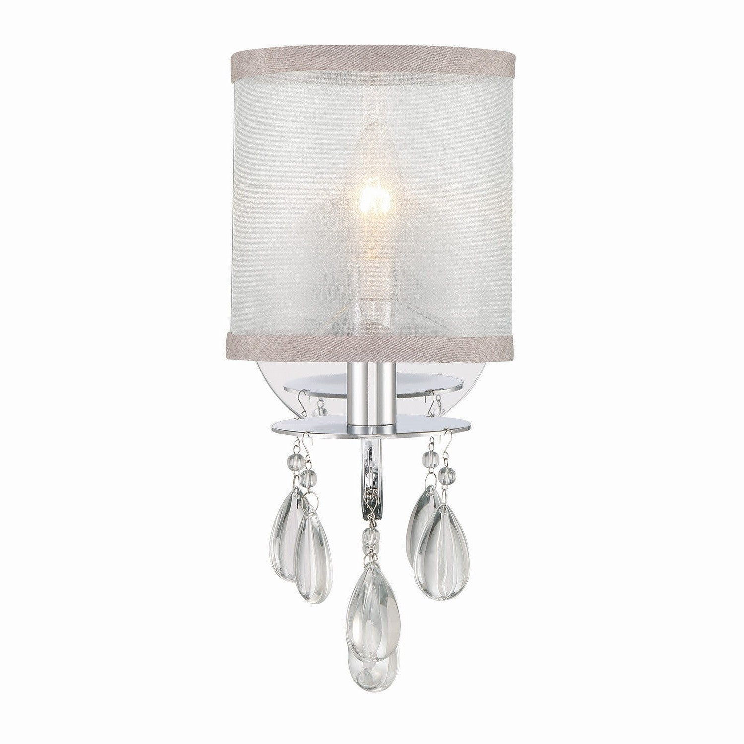Crystorama - 5621-CH - One Light Wall Sconce - Hampton - Polished Chrome