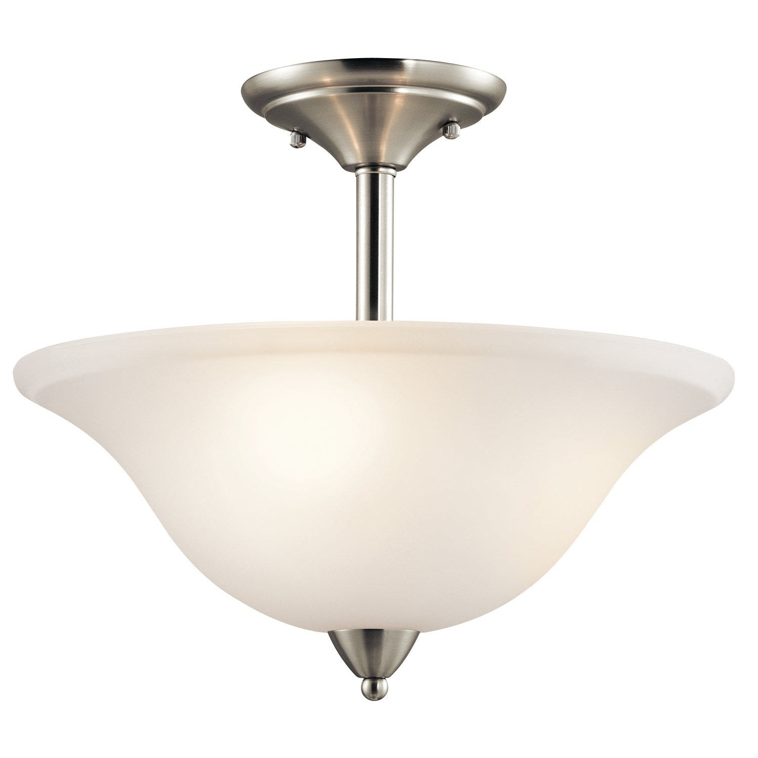 Kichler - 42879NI - Three Light Semi Flush Mount - Nicholson - Brushed Nickel