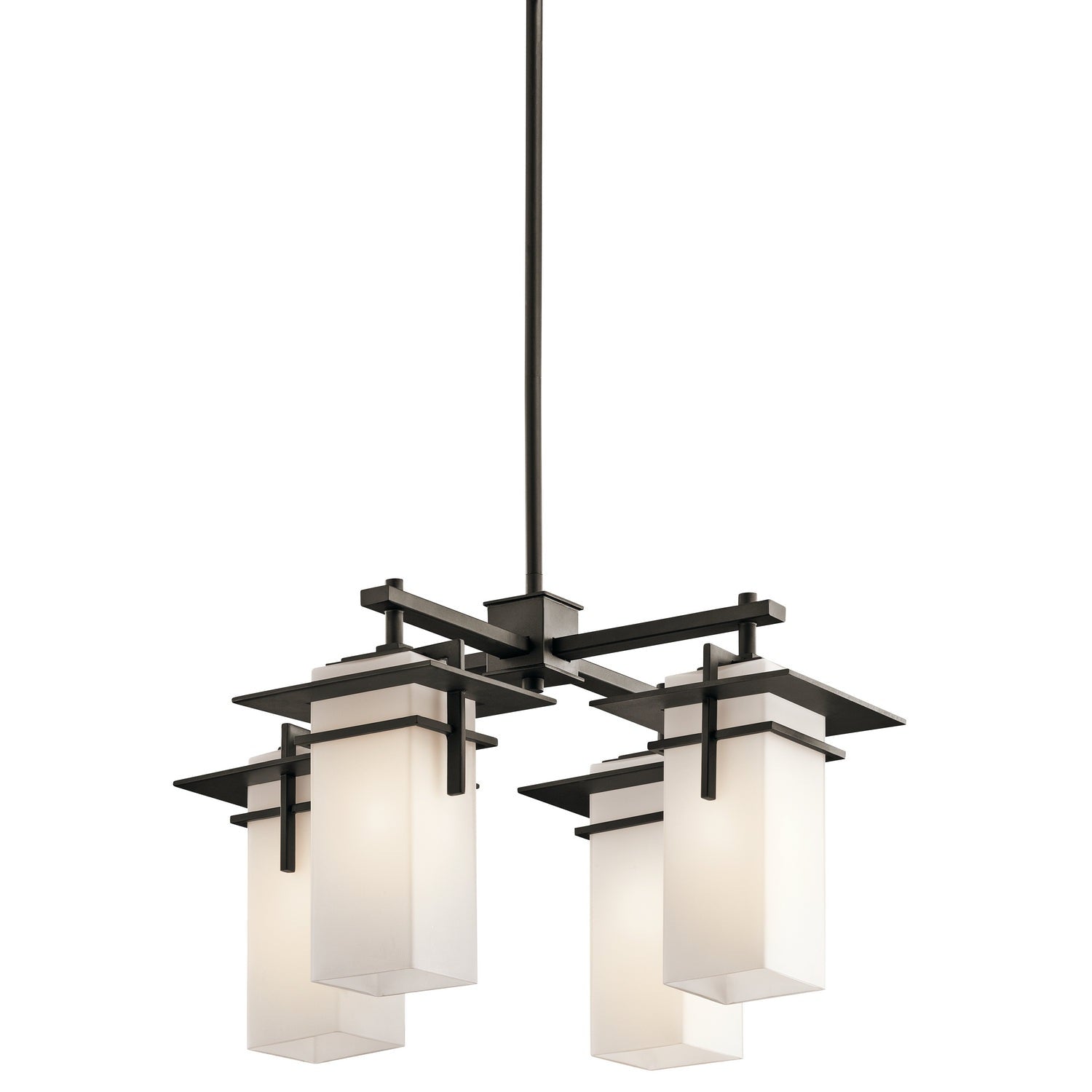 Kichler - 49638OZ - Four Light Outdoor Chandelier - Caterham - Olde Bronze