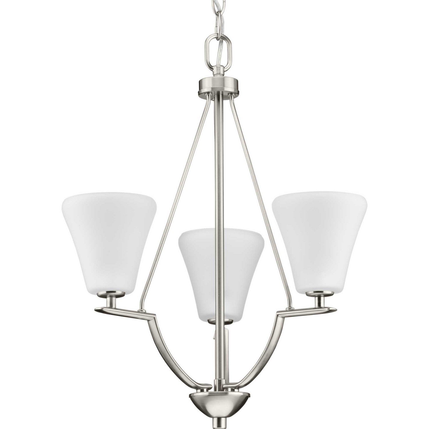 Progress Lighting - P3821-09 - Three Light Chandelier - Bravo - Brushed Nickel