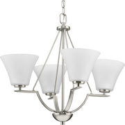 Progress Lighting - P4622-09 - Four Light Chandelier - Bravo - Brushed Nickel