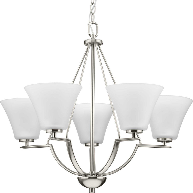 Progress Lighting - P4623-09 - Five Light Chandelier - Bravo - Brushed Nickel