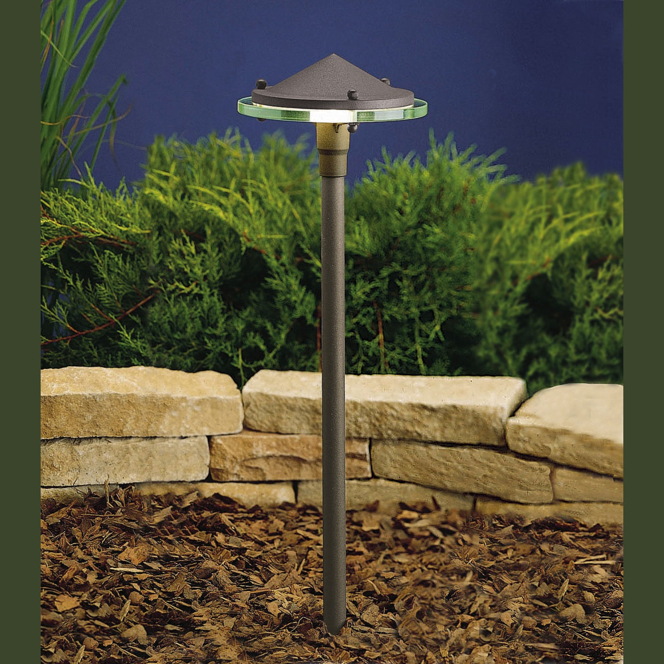 Kichler - 15317AZT - One Light Path & Spread - Textured Architectural Bronze