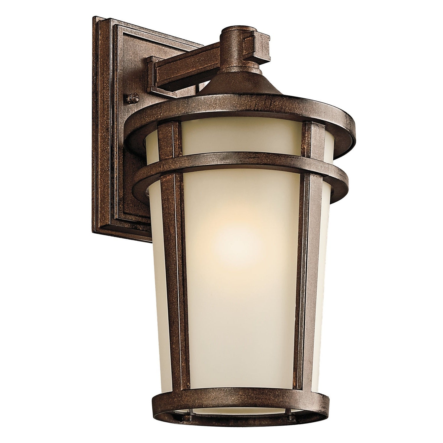 Kichler - 49072BST - One Light Outdoor Wall Mount - Atwood - Brown Stone