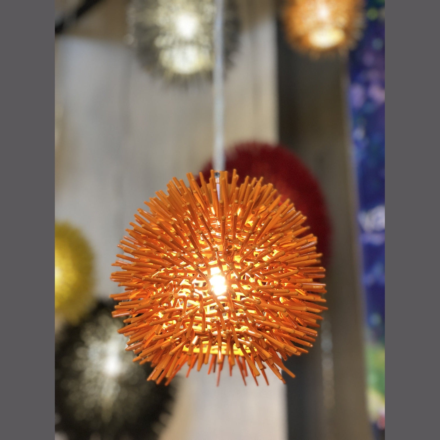 Varaluz - 169M01OR - One Light Mini Pendant - Urchin - Electric Pumpkin
