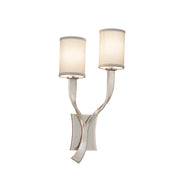 Corbett Lighting - 158-12-SL/SS - Two Light Wall Sconce - Roxy - Modern Silver Finish With Polished Stainless Accents