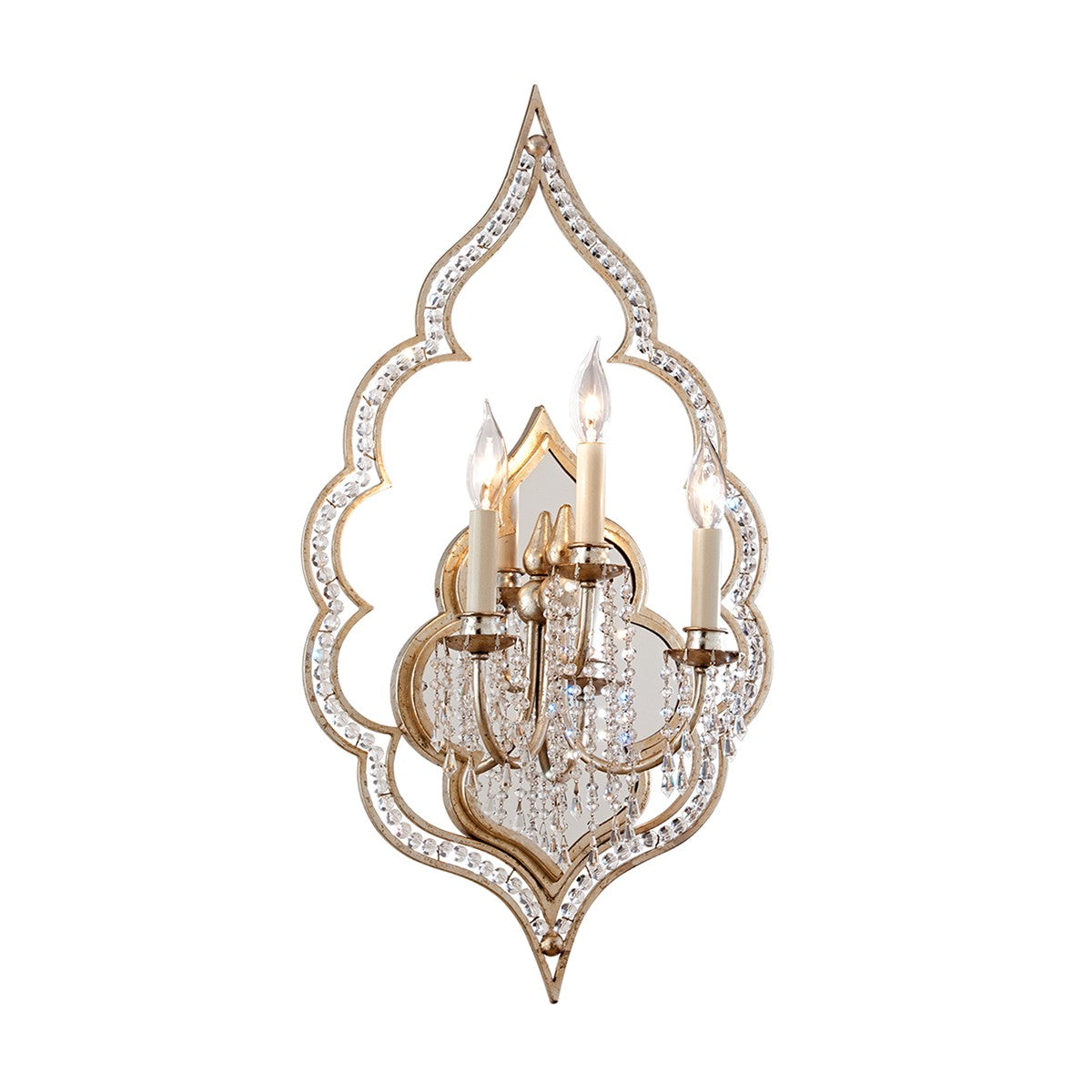 Corbett Lighting - 161-13-WSL - Three Light Wall Sconce - Bijoux - Warm Silver Leaf