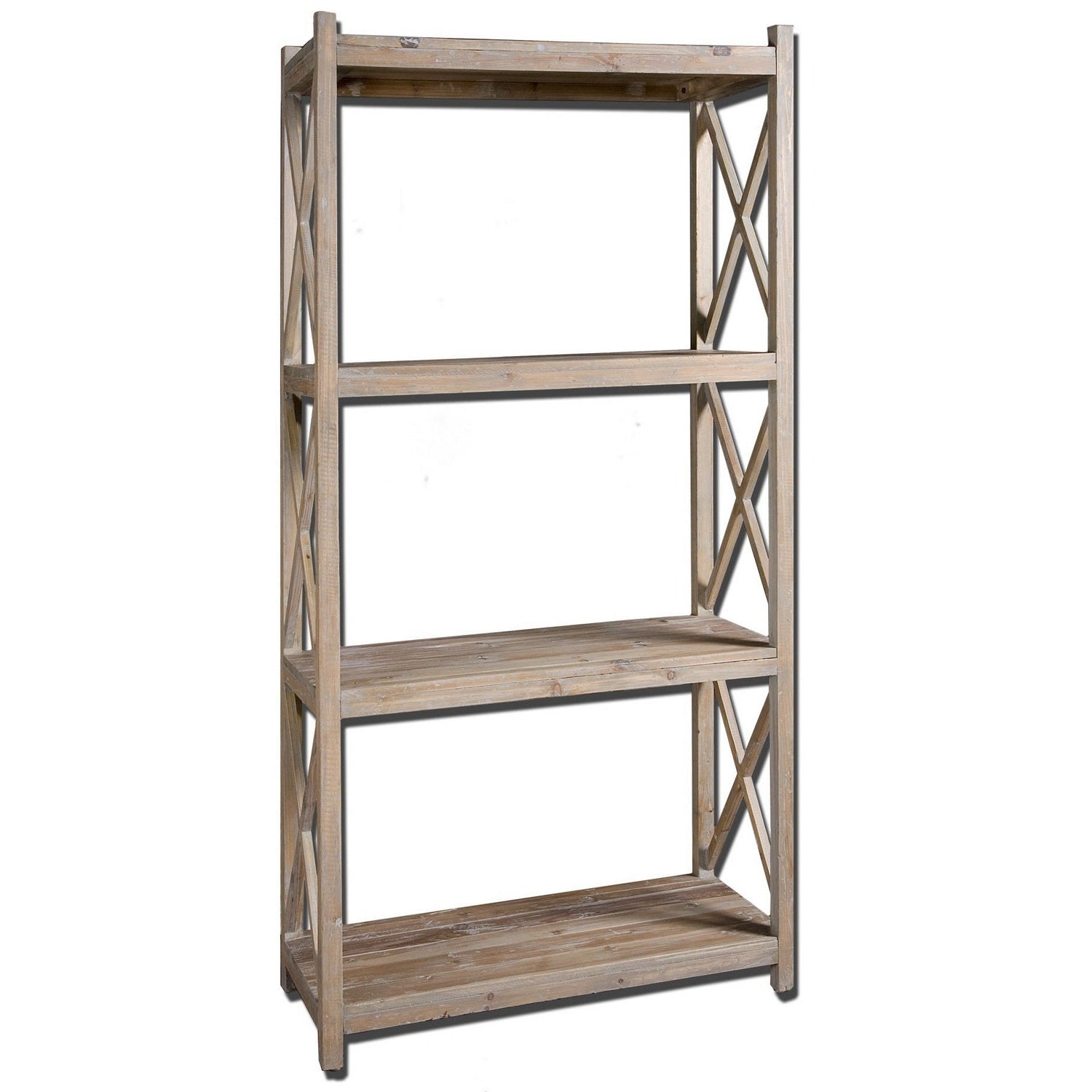 Uttermost - 24248 - Etagere - Stratford - Light Gray Glaze