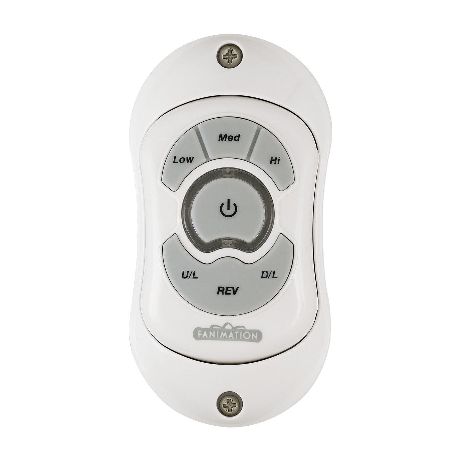 Fanimation - TR22WH - Hand Held Remote Reversing - Fan Speed/Up Down Light - Controls - White