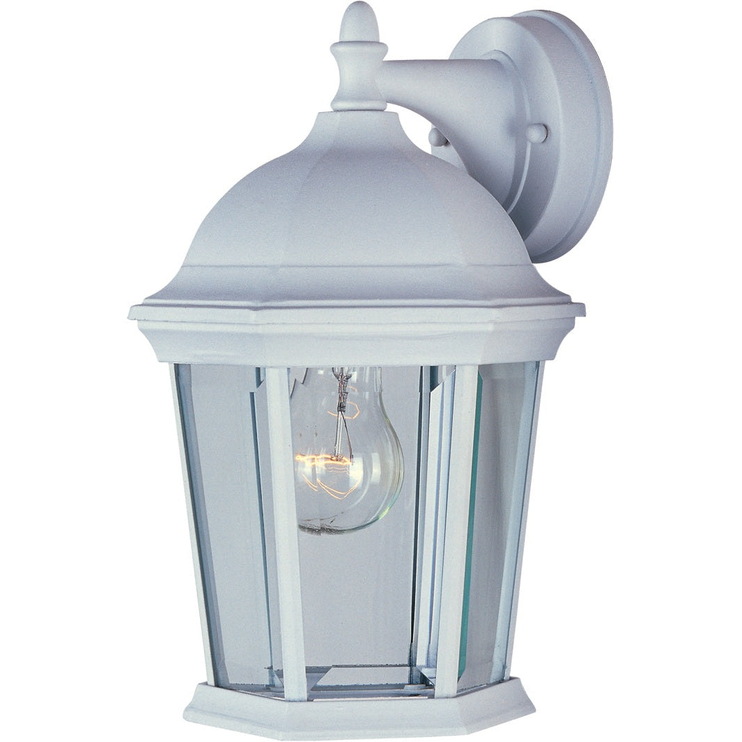 Maxim - 1024WT - One Light Outdoor Wall Lantern - Builder Cast - White