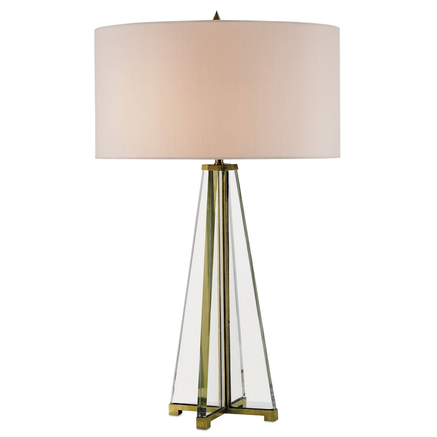 Currey and Company - 6557 - Two Light Table Lamp - Lamont Collection - Clear/Brass
