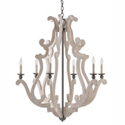 Currey and Company - 9636 - Six Light Chandelier - Durand Collection - Portland/Old Iron