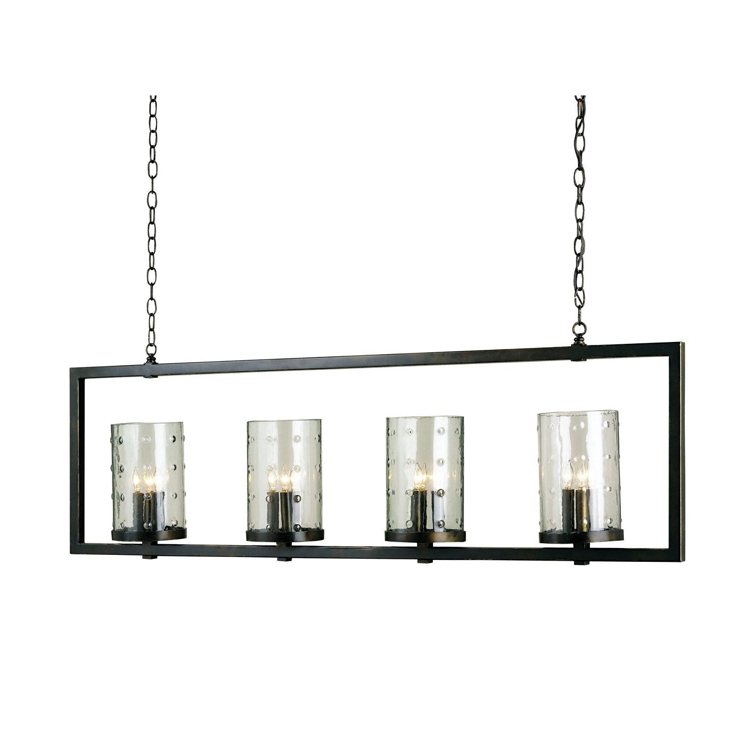 Currey and Company - 9742 - 12 Light Chandelier - Longhope Rectangular Chandelier - Bronze Gold