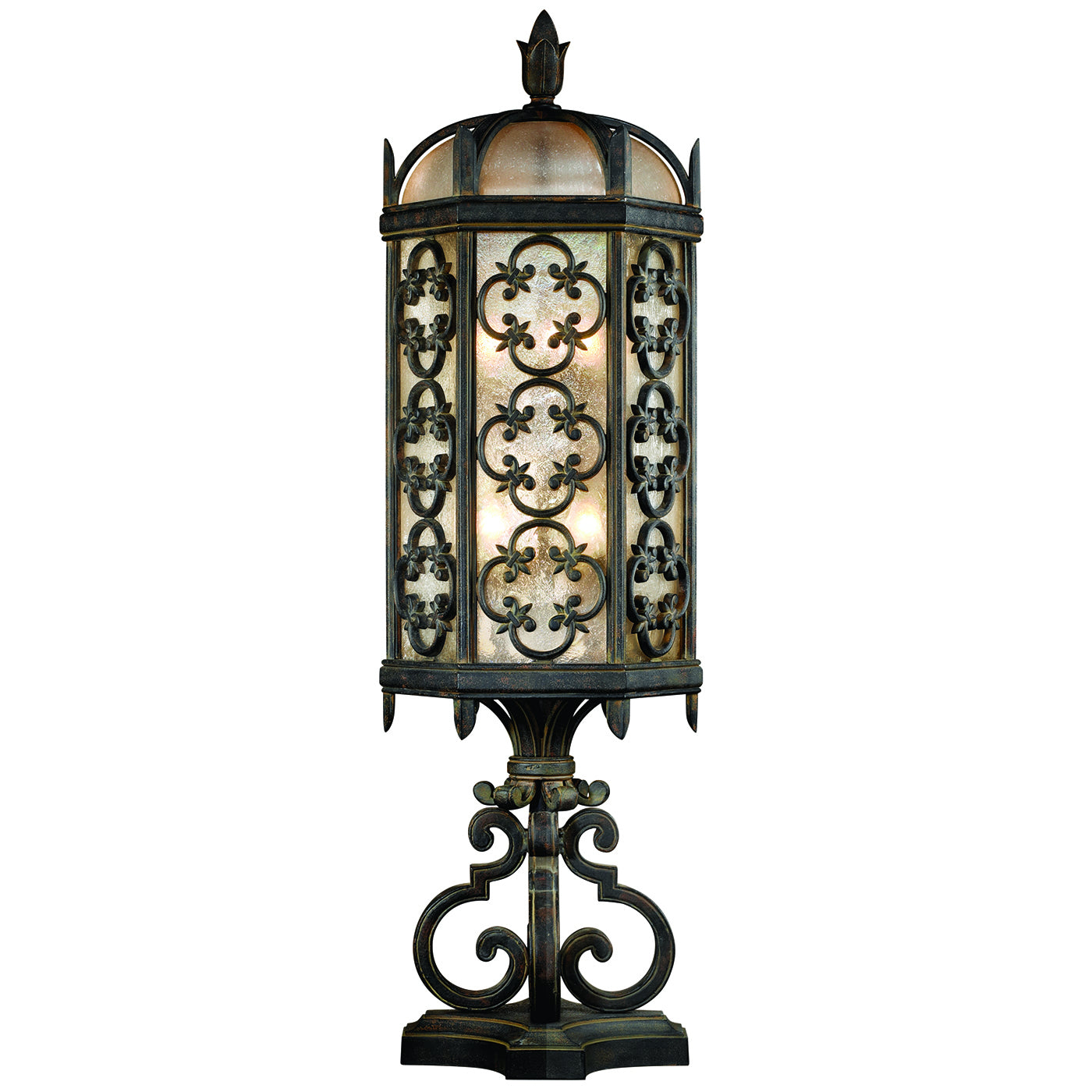 Fine Art Handcrafted Lighting - 324980ST - Three Light Outdoor Pier Mount - Costa del Sol - Black