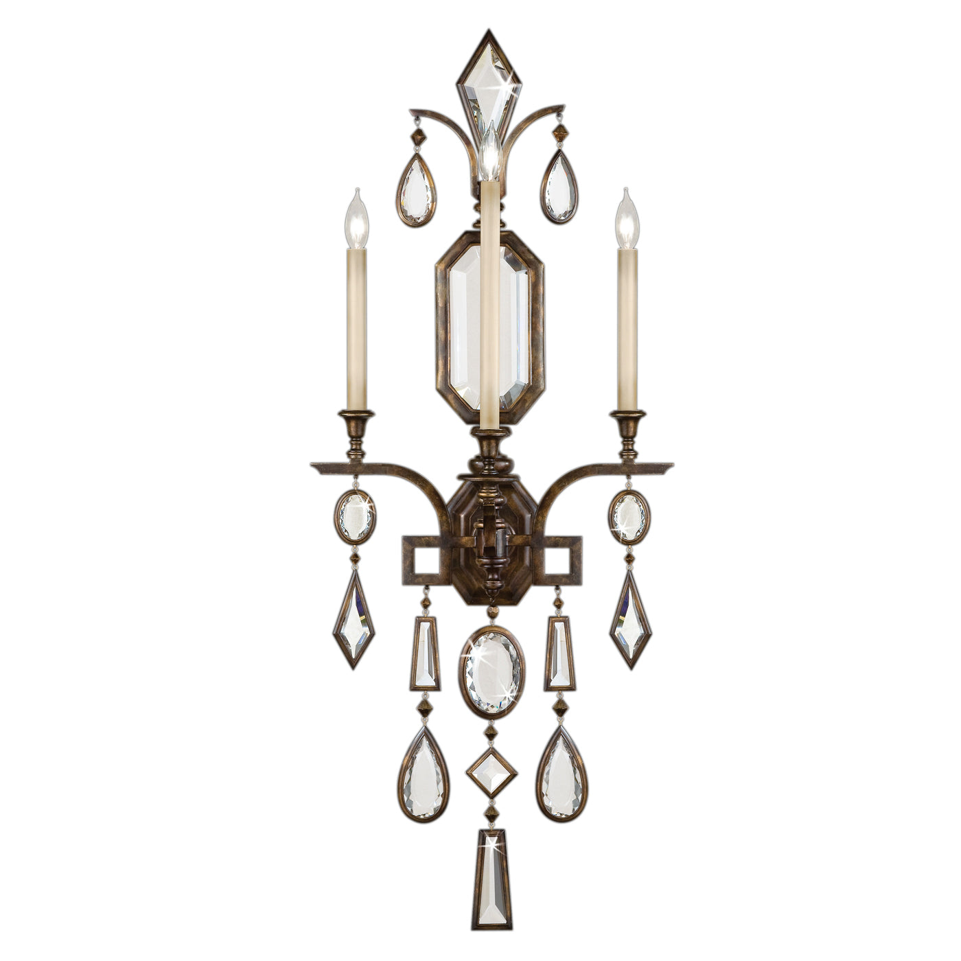 Fine Art Handcrafted Lighting - 710450-3ST - Three Light Wall Sconce - Encased Gems - Bronze
