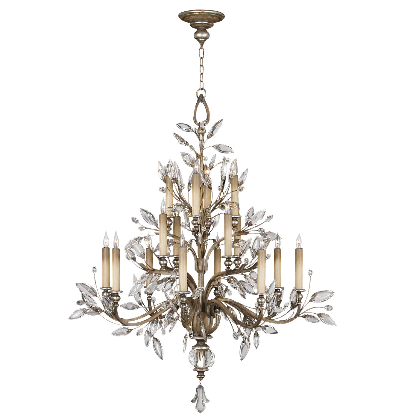 Fine Art Handcrafted Lighting - 759440ST - 16 Light Chandelier - Crystal Laurel - Silver