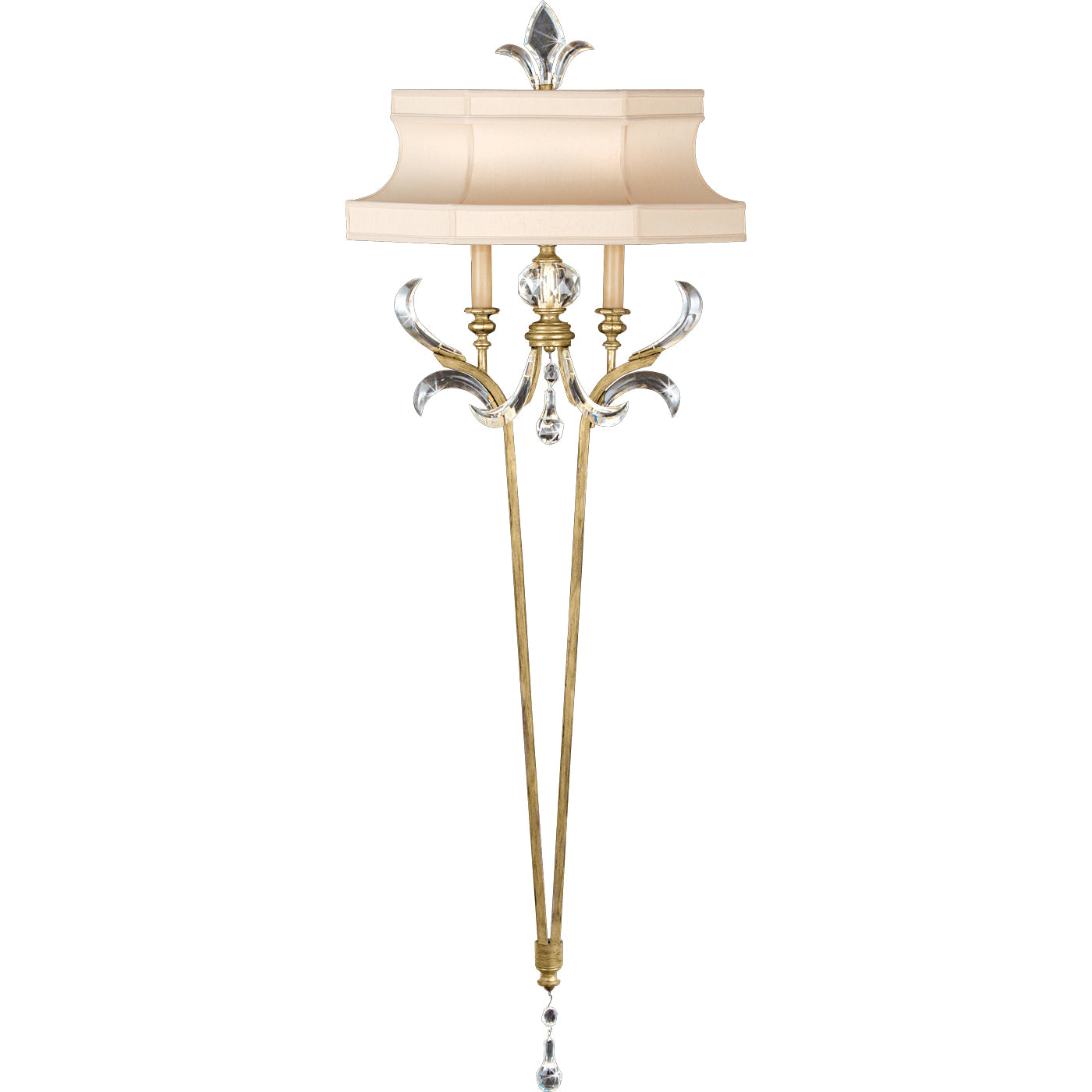 Fine Art Handcrafted Lighting - 768450ST - Two Light Wall Sconce - Beveled Arcs - Gold