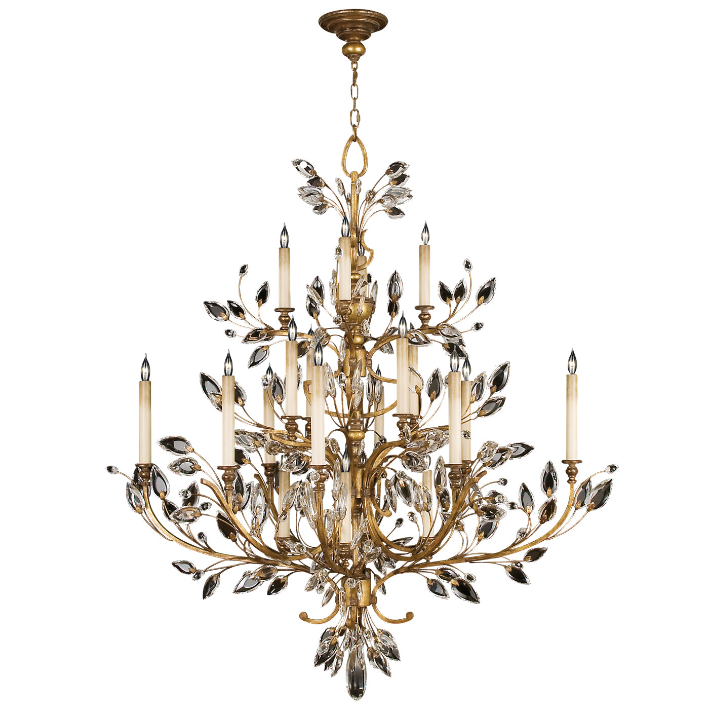 Fine Art Handcrafted Lighting - 774440ST - 20 Light Chandelier - Crystal Laurel - Gold