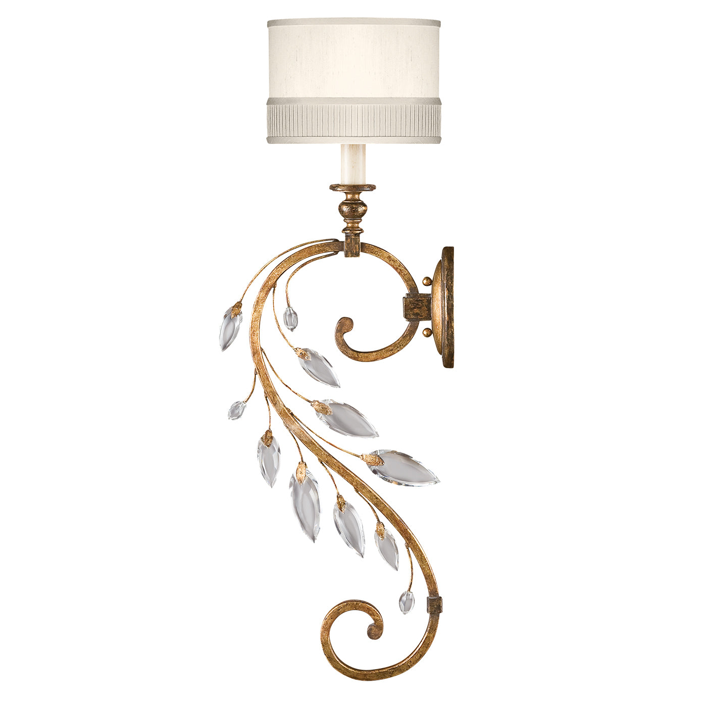 Fine Art Handcrafted Lighting - 774850ST - One Light Wall Sconce - Crystal Laurel - Gold