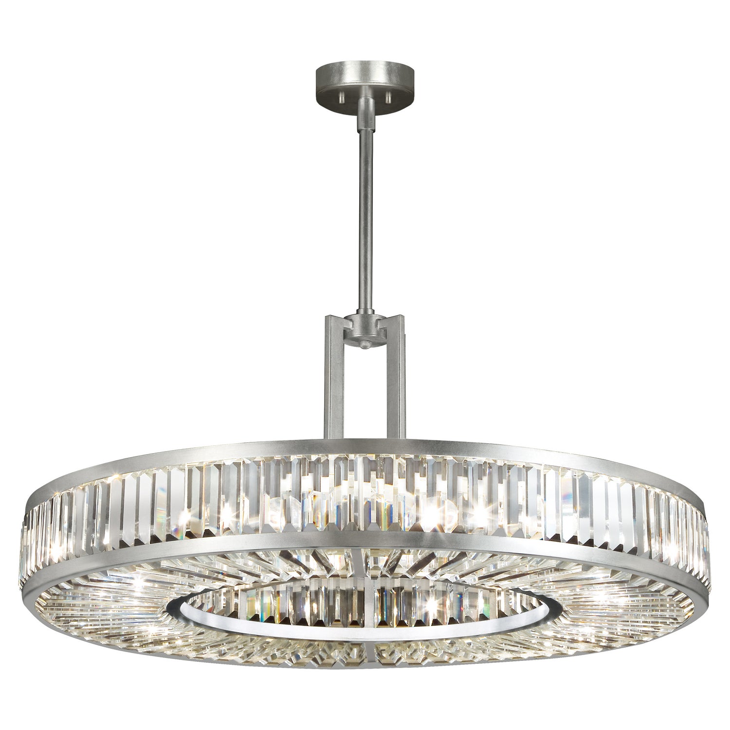 Fine Art Handcrafted Lighting - 812040ST - Eight Light Pendant - Crystal Enchantment - Silver