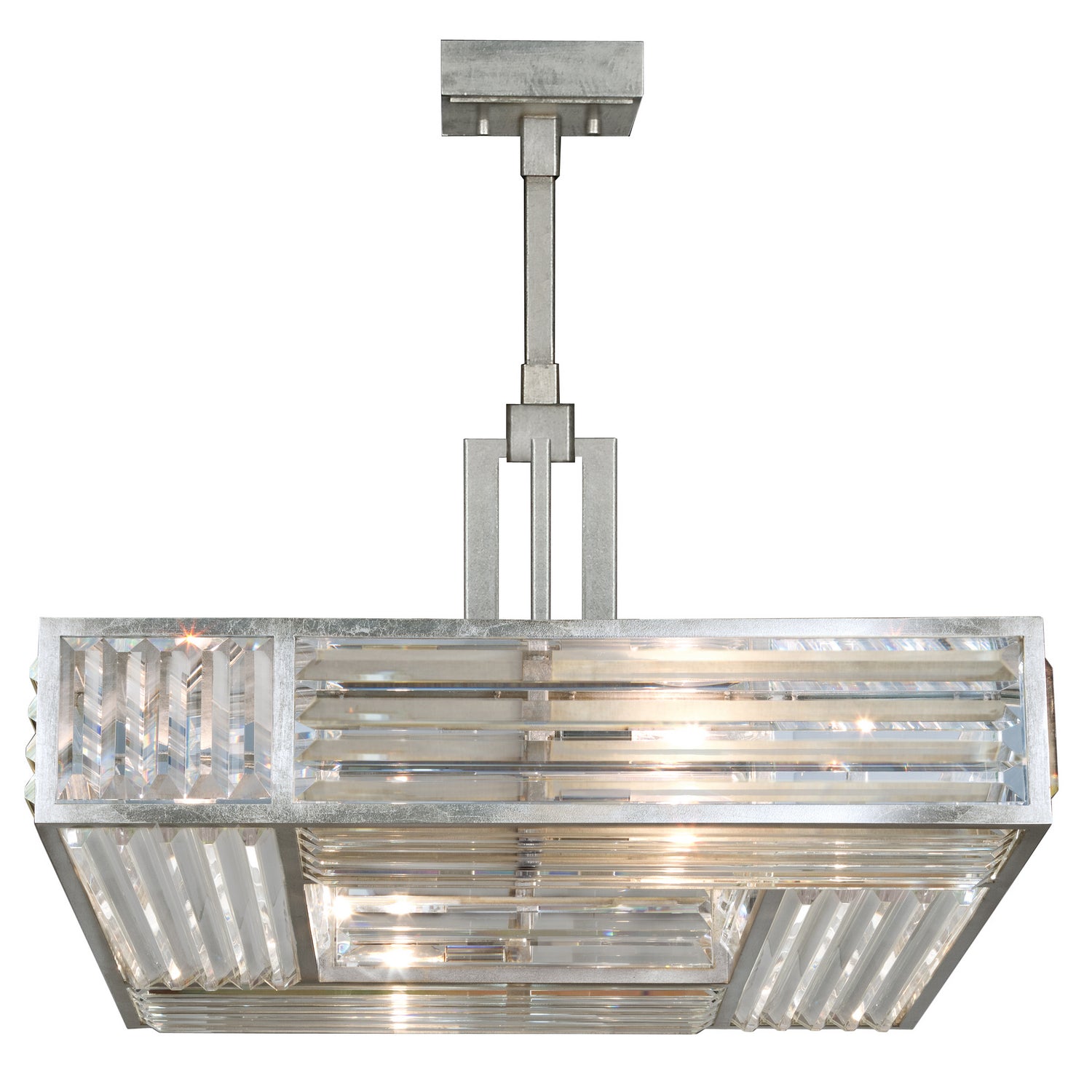 Fine Art Handcrafted Lighting - 813040ST - Four Light Pendant - Crystal Enchantment - Silver