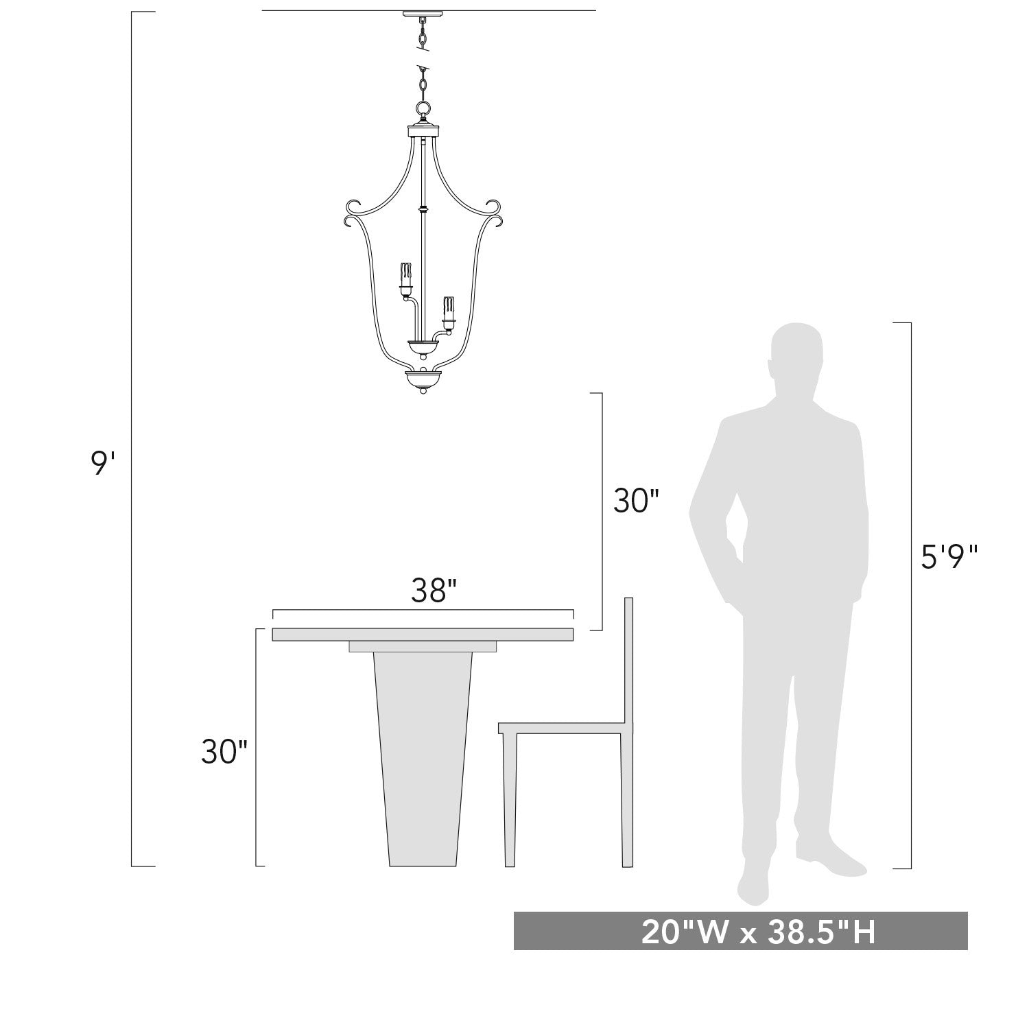 Golden - 6427-9 RBZ - Nine Light Chandelier - Multi-Family - Rubbed Bronze