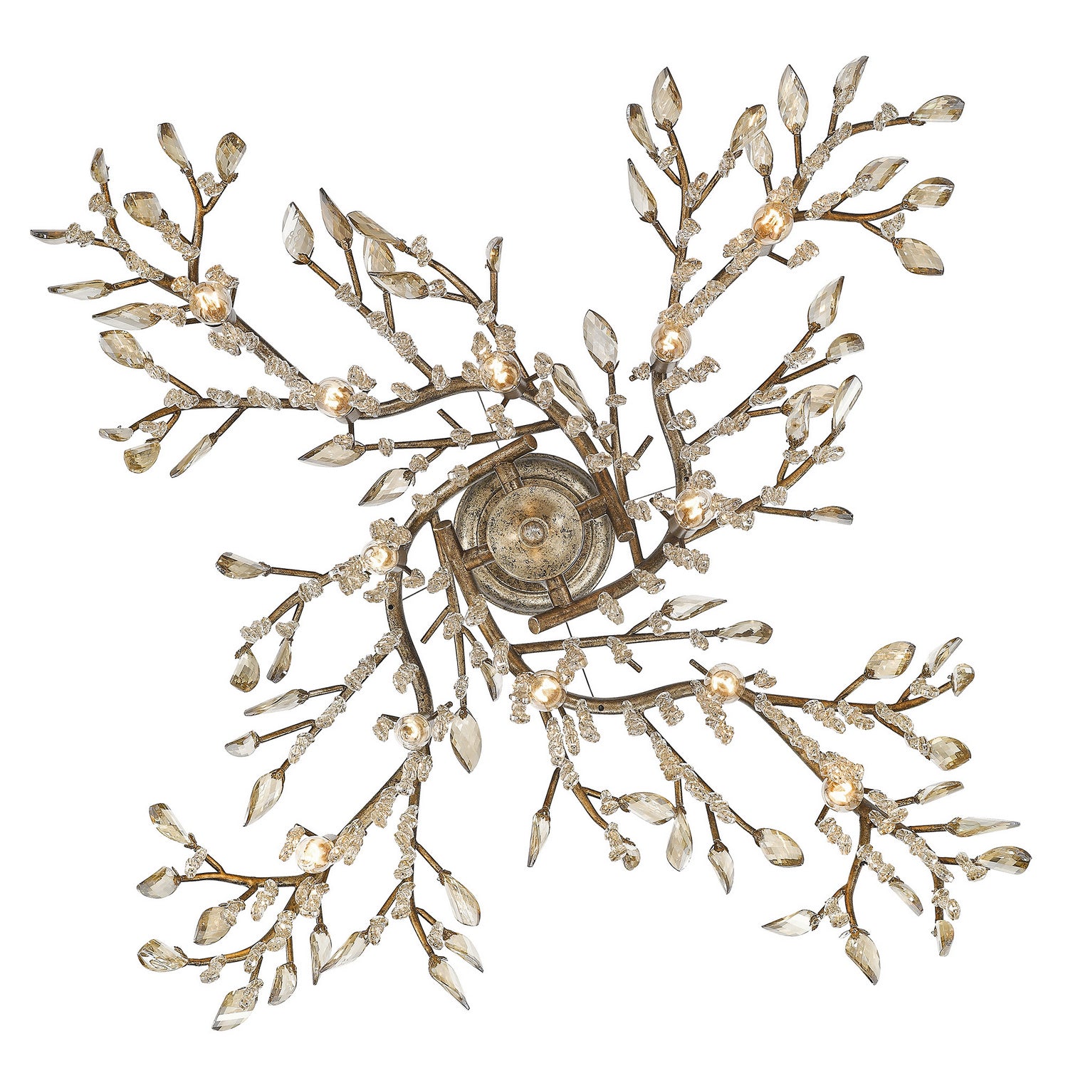 Golden - 9903-12 MG - 12 Light Chandelier - Autumn Twilight - Mystic Gold