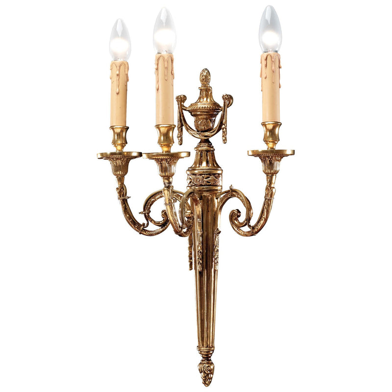Metropolitan - N9603 - Three Light Wall Sconce - Metropolitan - French Gold