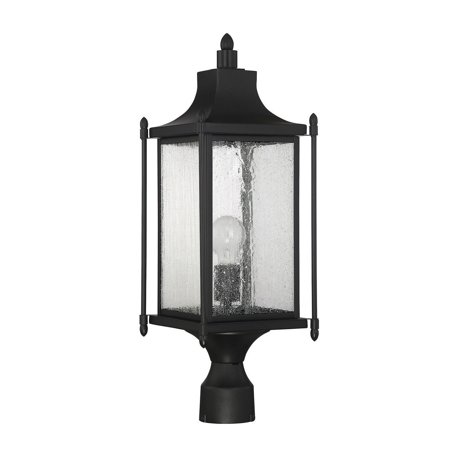 Savoy House - 5-3454-BK - One Light Post Lantern - Dunnmore - Black