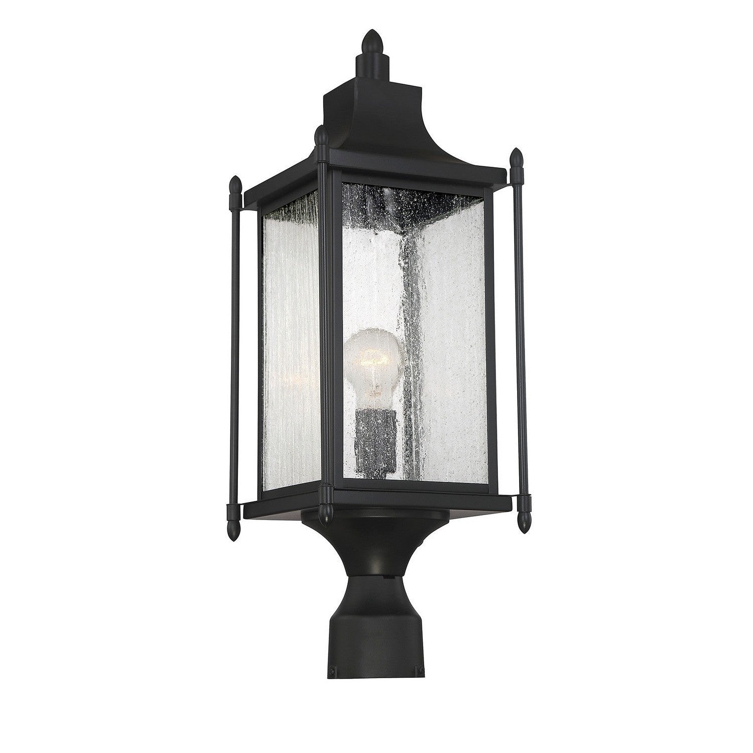 Savoy House - 5-3454-BK - One Light Post Lantern - Dunnmore - Black