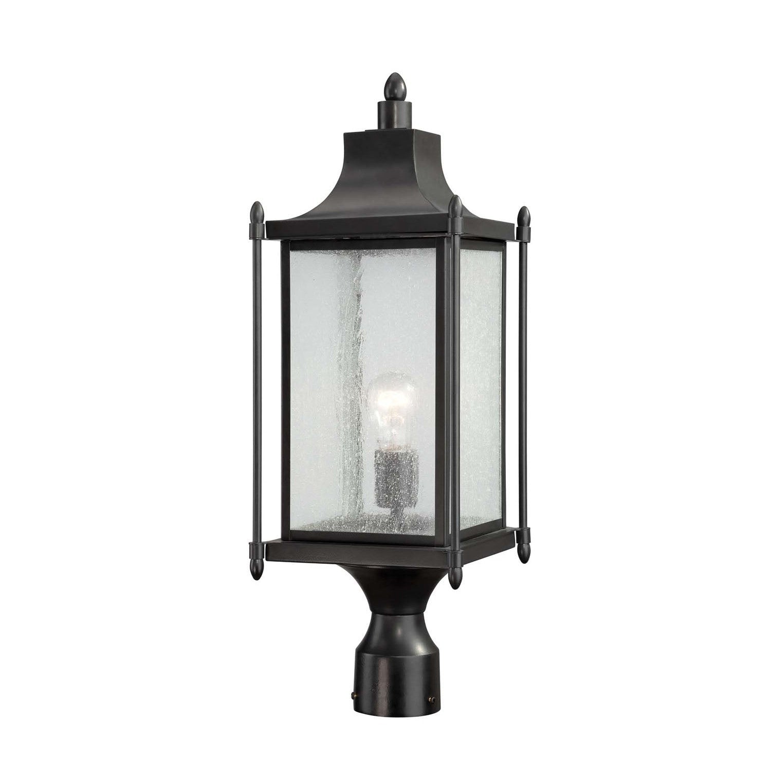 Savoy House - 5-3454-BK - One Light Post Lantern - Dunnmore - Black