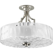 Progress Lighting - P3434-104 - Two Light Semi-Flush Mount - Caress - Polished Nickel