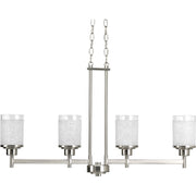 Progress Lighting - P4619-09 - Four Light Linear Chandelier - Alexa - Brushed Nickel