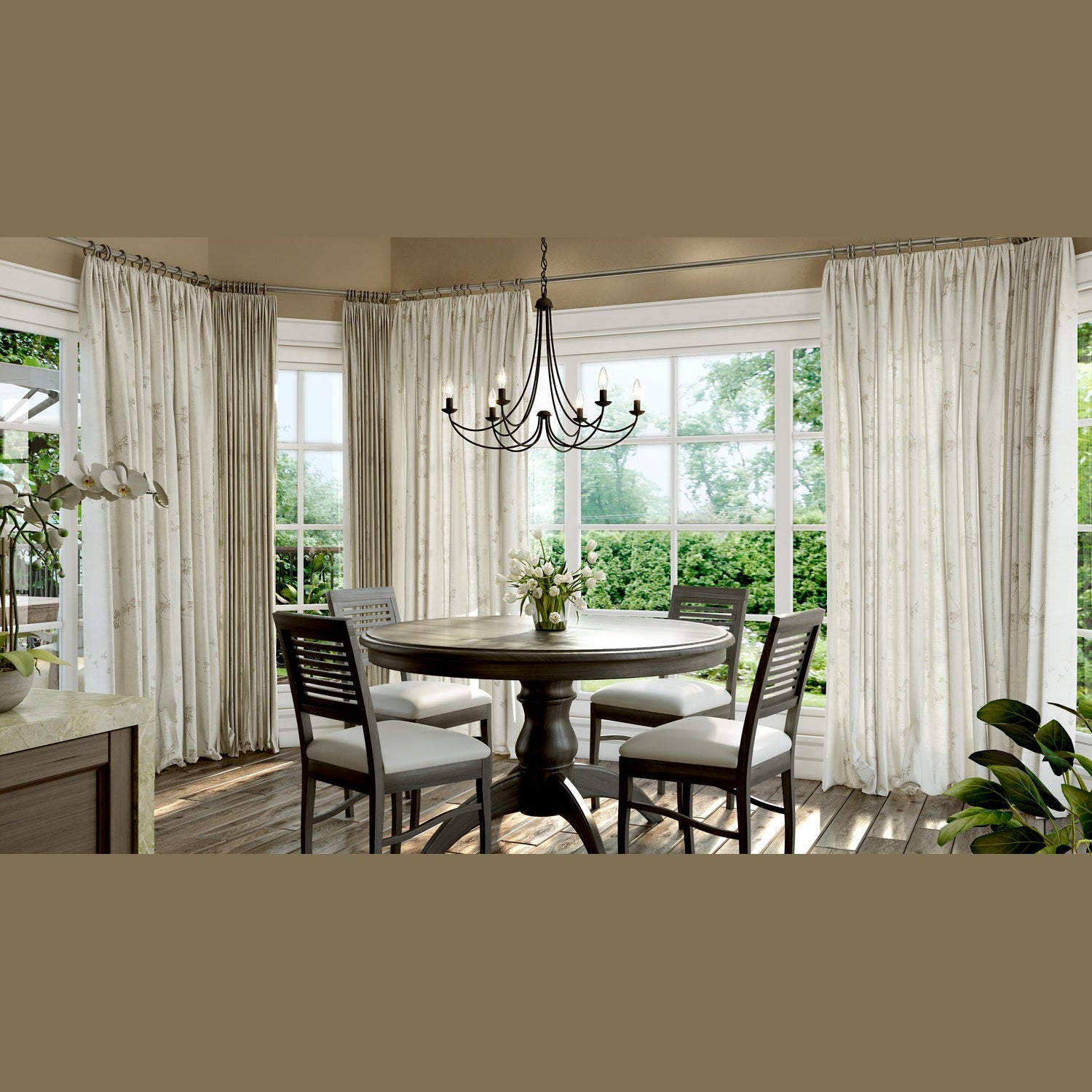 Quoizel - MRN5006IB - Six Light Chandelier - Mirren - Imperial Bronze