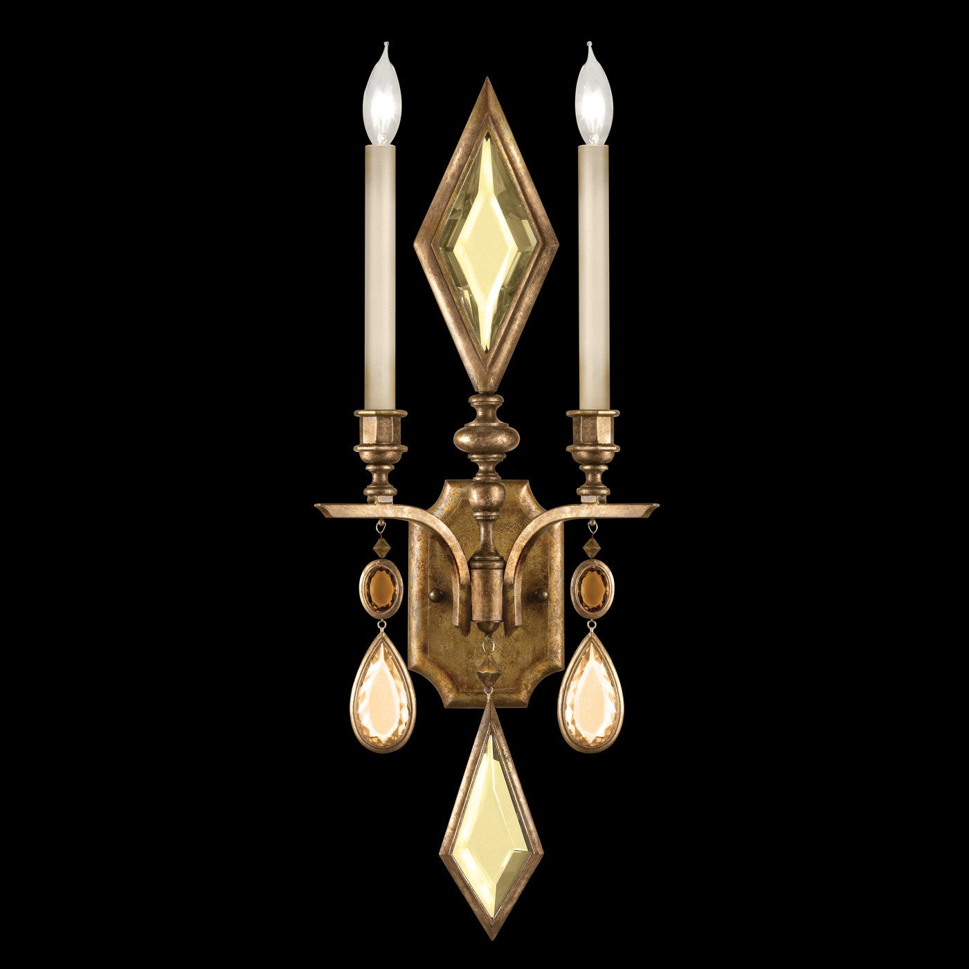 Fine Art Handcrafted Lighting - 729150-1ST - Two Light Wall Sconce - Encased Gems - Gold