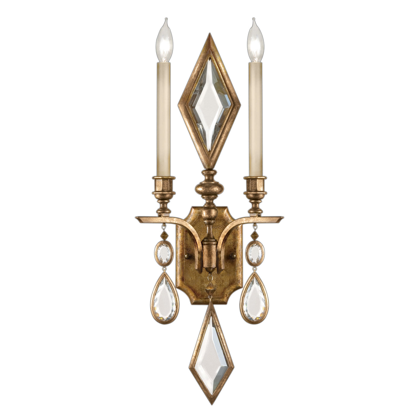 Fine Art Handcrafted Lighting - 729150-3ST - Two Light Wall Sconce - Encased Gems - Gold