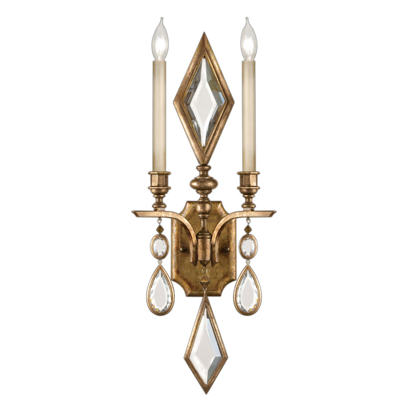 Fine Art Handcrafted Lighting - 729150-3ST - Two Light Wall Sconce - Encased Gems - Gold