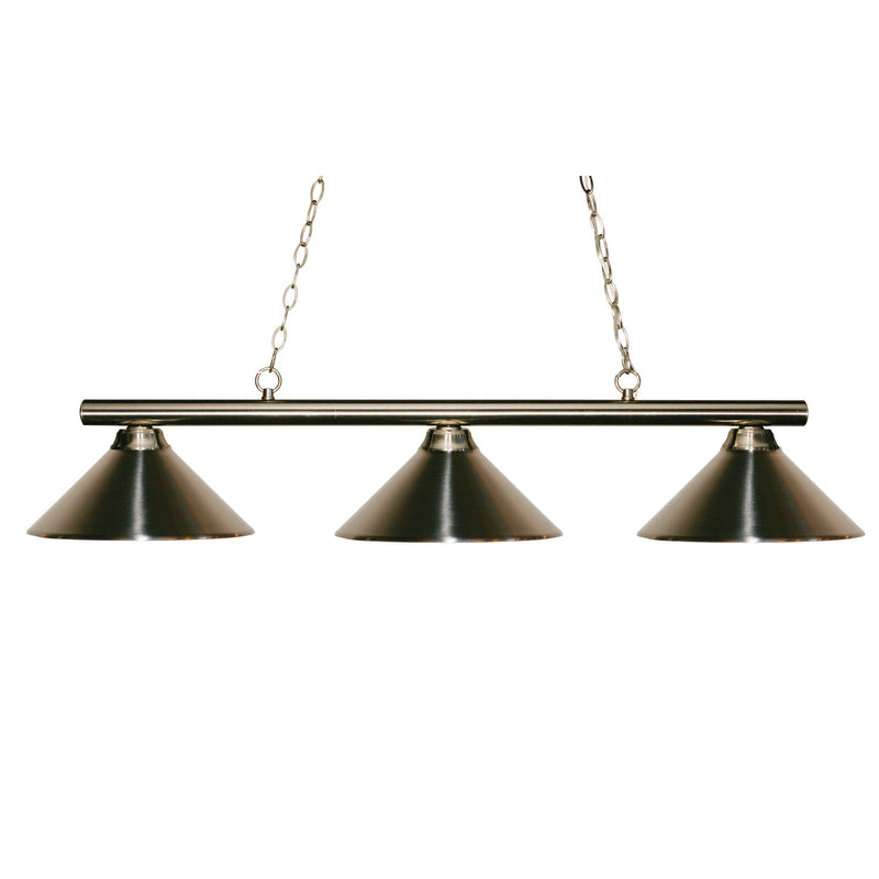 Z-Lite - 155-3BN-MBN - Three Light Billiard - Sharp Shooter - Brushed Nickel