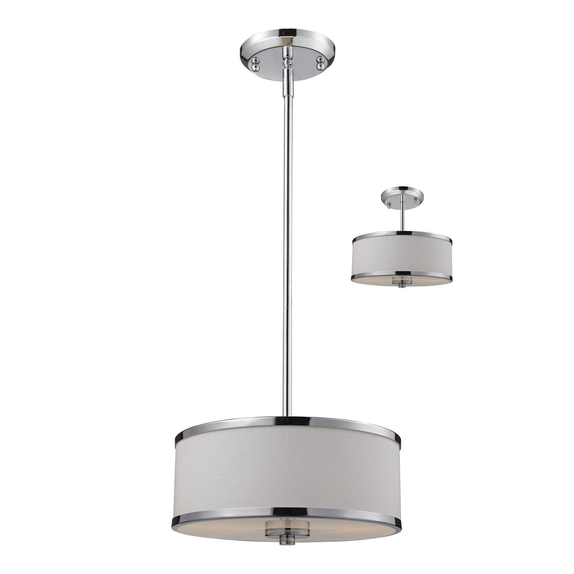 Z-Lite - 164-12 - Two Light Pendant - Cameo - Chrome
