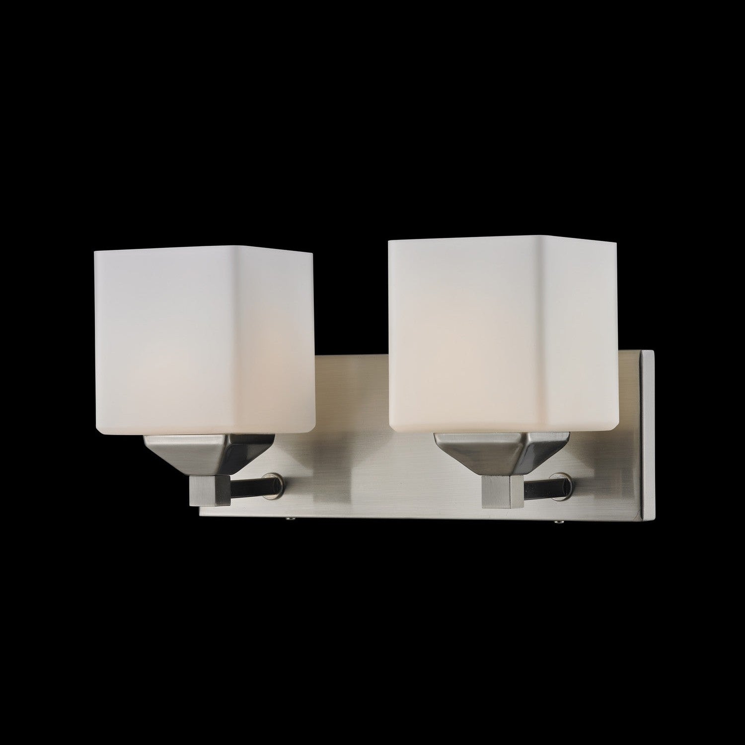 Z-Lite - 2104-2V - Two Light Vanity - Quube - Brushed Nickel